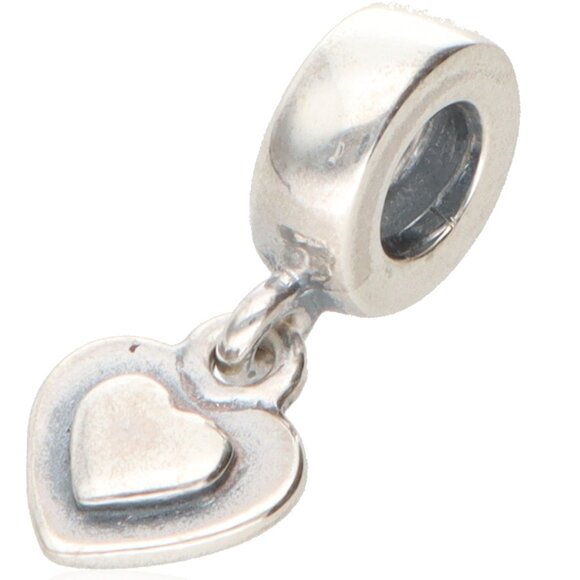 Pandora Sterling Silver Heart Drop Dangle Bead Charm 790373 - Picture 1 of 1
